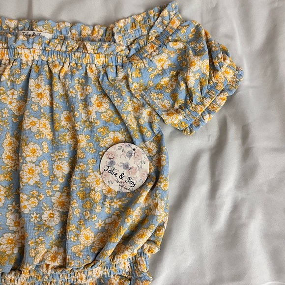 Joy & Jolie Floral Print Off The Shoulder Top - Picture 2 of 3
